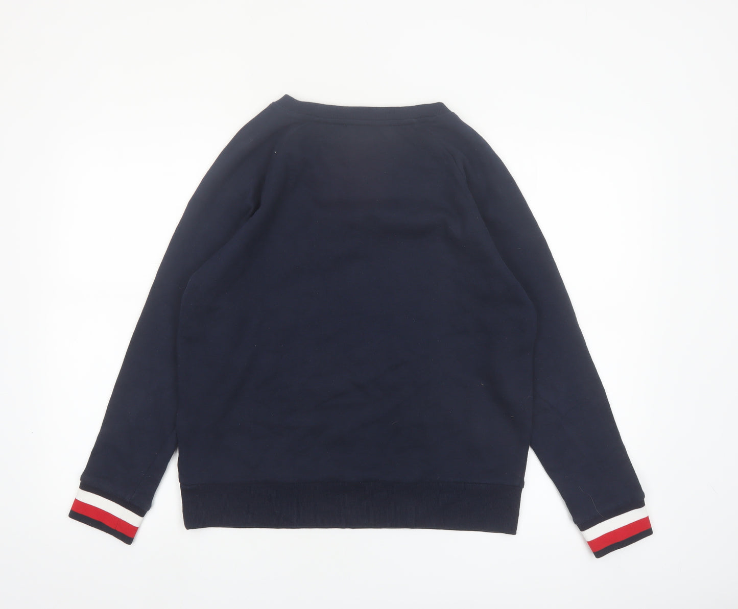 Tommy Hilfiger Womens Navy Blue Cotton Blend Pullover Sweatshirt M