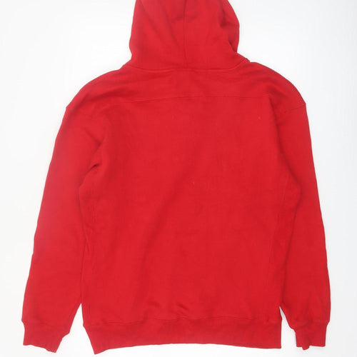 J-America Men's Red Glenbard Hockey Pullover Hoodie Size M