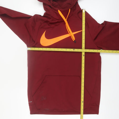 Nike Men's Red Dri-Fit Pullover Hoodie Size S Sportswear
