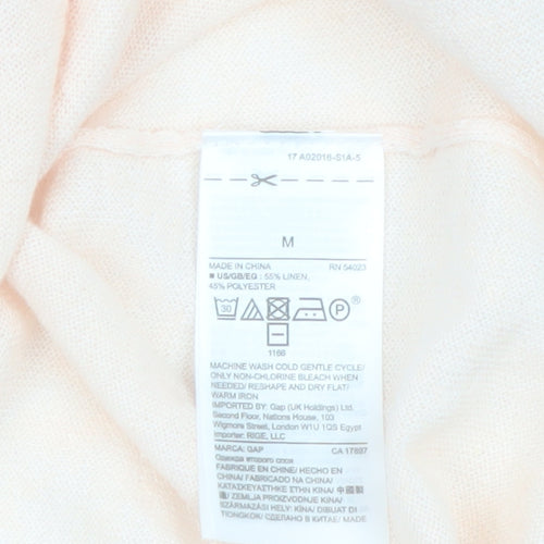 GAP Women’s Beige Linen Blend Open Front Cardigan M
