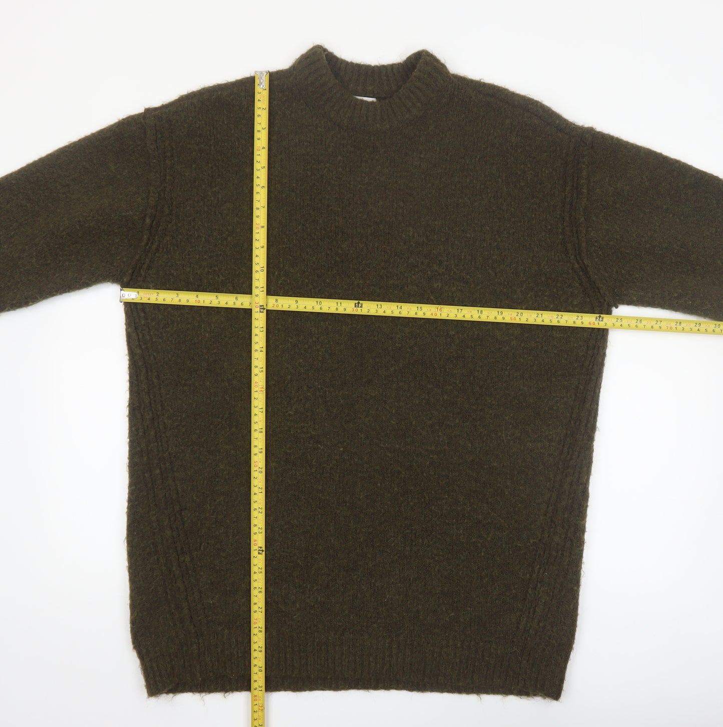 Topshop Women’s Brown Crew Neck Chunky Knit Pullover Jumper Size S