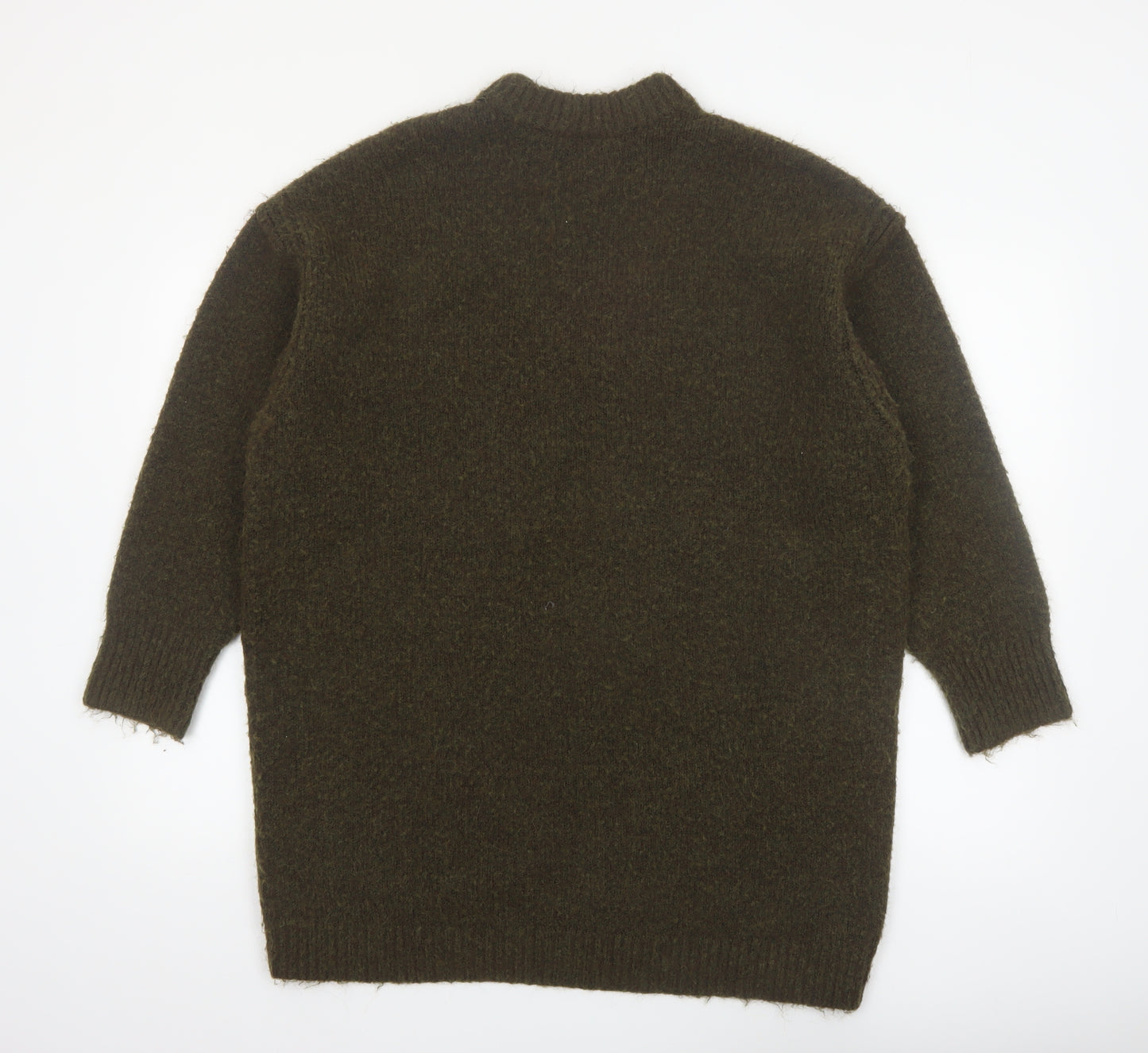 Topshop Women’s Brown Crew Neck Chunky Knit Pullover Jumper Size S