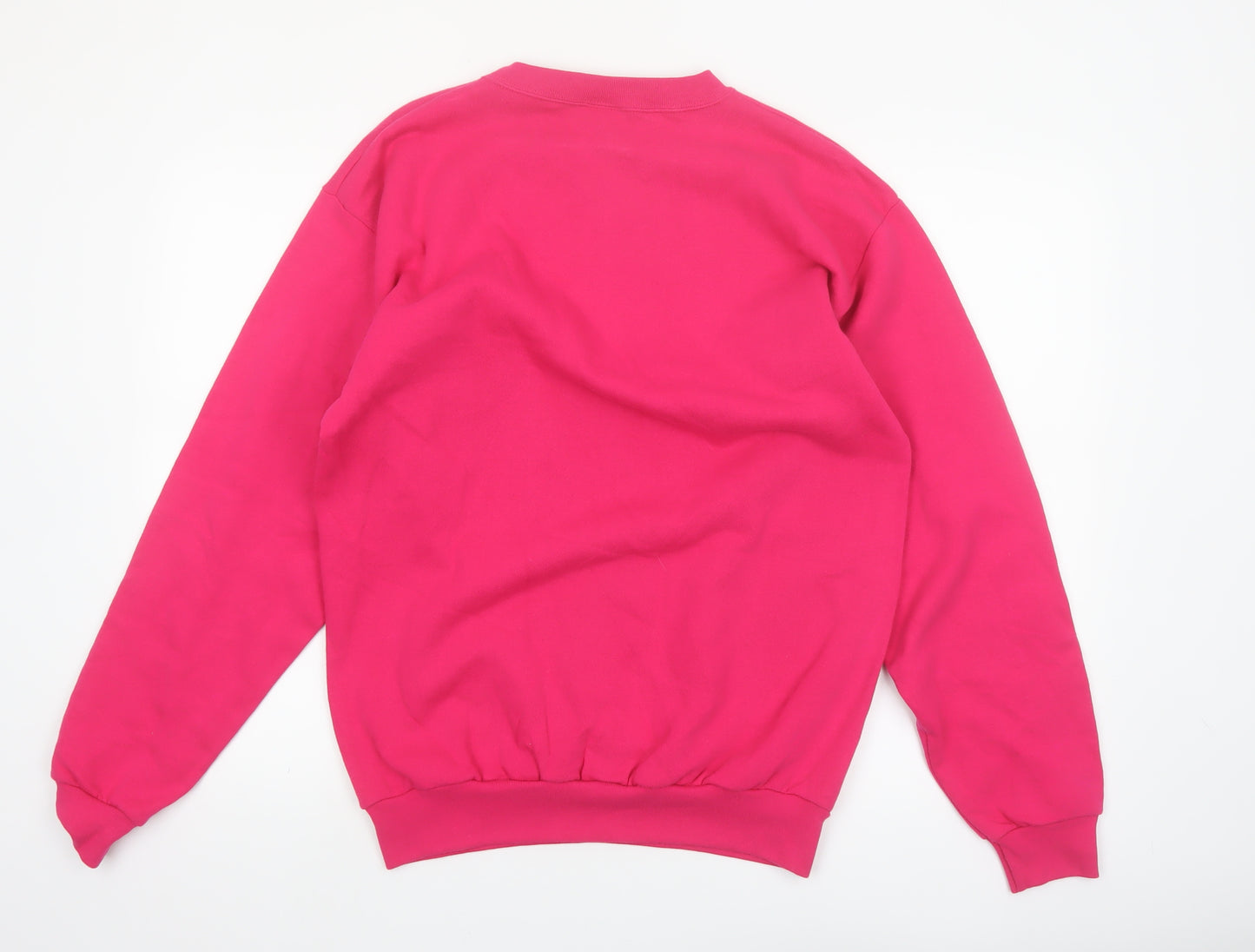 Disney Designs Women's Pink Mickey Donald Goofy Pullover Sweatshirt Large