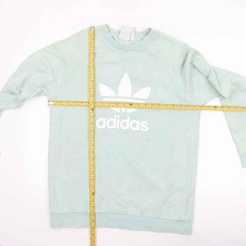 adidas Men's Green Logo Pullover Sweatshirt L Regular Fit