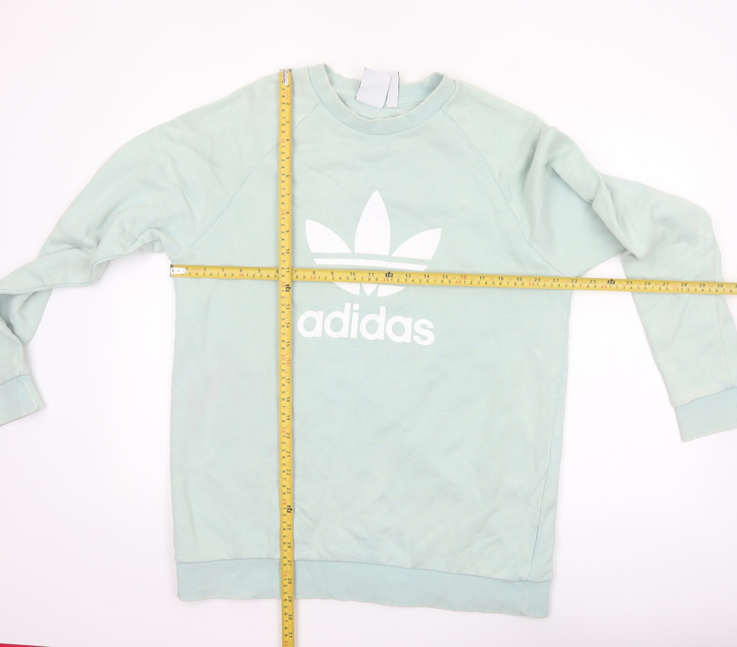 adidas Men's Green Logo Pullover Sweatshirt L Regular Fit