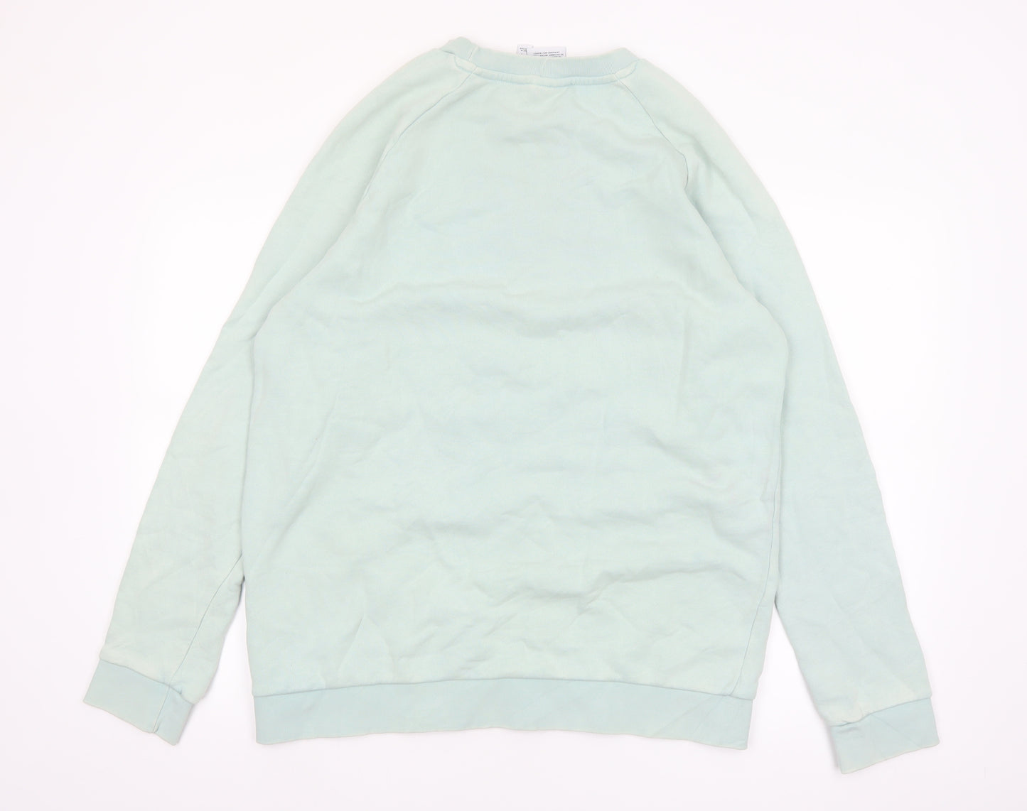 adidas Men's Green Logo Pullover Sweatshirt L Regular Fit