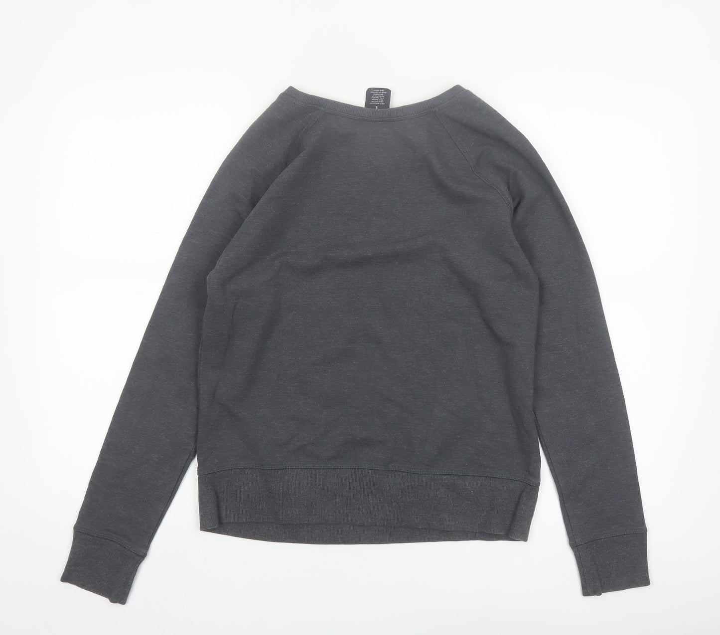 Reebok Women Grey Pullover Sweatshirt Small Graphic Print