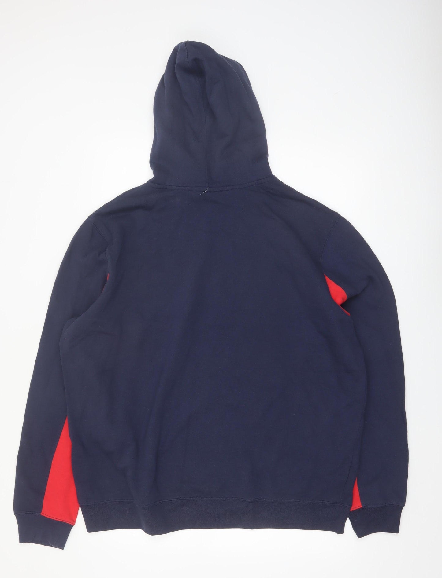 Fila Men's Blue Red Pullover Hoodie 2XL Logo Sports Sweatshirt