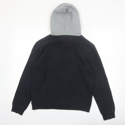 Puma Womens Black & Grey Pullover Hoodie Small Cotton Blend Casual