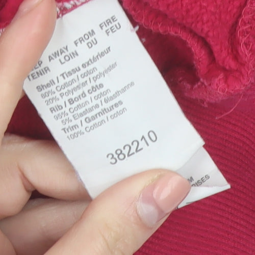 Puma Women's Pink Pullover Hoodie Size 12 Cotton Blend Sportswear