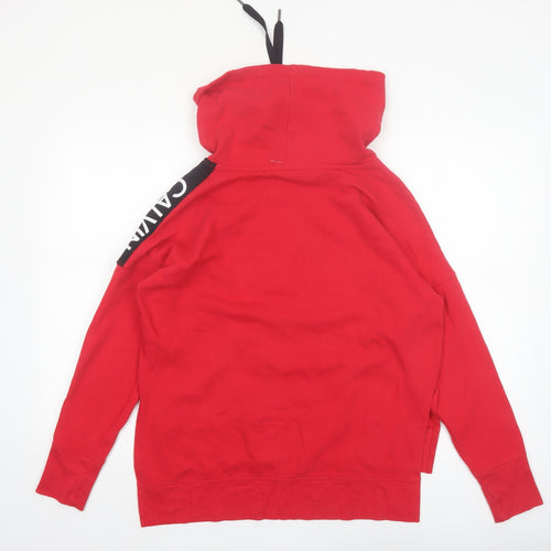 Calvin Klein Women’s Red Pullover Hoodie XS Cotton Blend