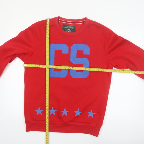 BaxyBoy Mens Red XL Pullover Sweatshirt Graphic Print Crew Neck