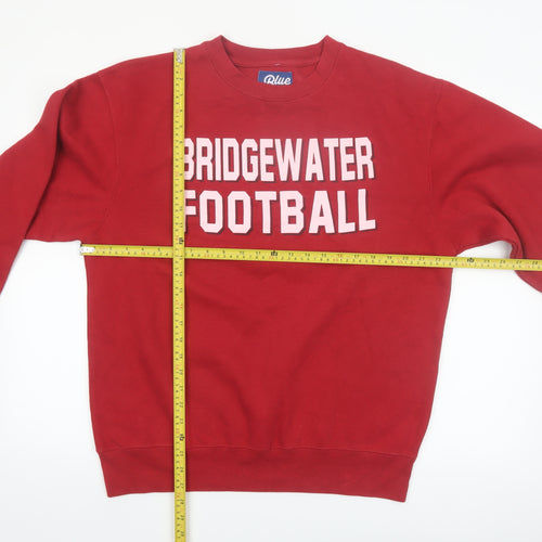 Blue 84 Men's Red Bridgewater Football Pullover Sweatshirt M