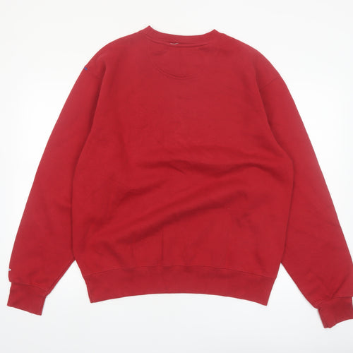 Blue 84 Men's Red Bridgewater Football Pullover Sweatshirt M