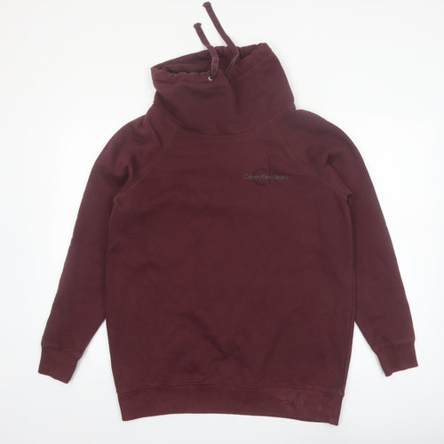 Calvin Klein Jeans Men’s Brown High Neck Sweatshirt M Pullover Fleece