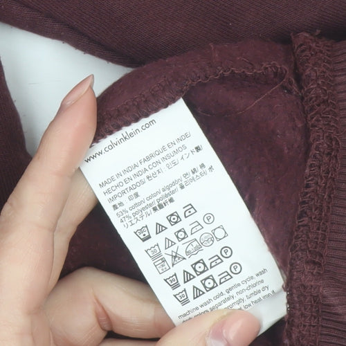 Calvin Klein Jeans Men’s Brown High Neck Sweatshirt M Pullover Fleece