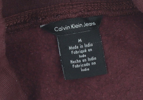 Calvin Klein Jeans Men’s Brown High Neck Sweatshirt M Pullover Fleece