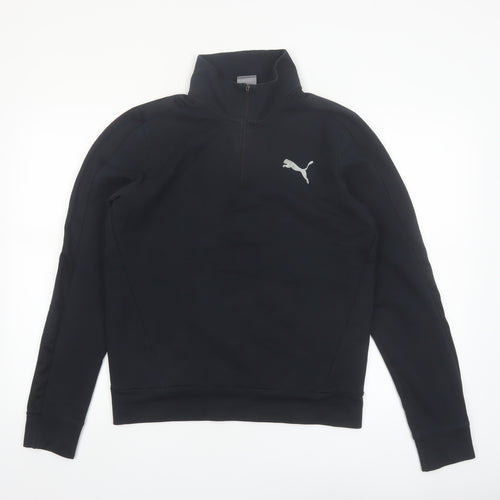Puma Men's Black M 1/2 Zip High Neck Sports Sweatshirt
