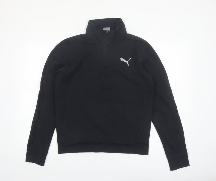 Puma Men's Black M 1/2 Zip High Neck Sports Sweatshirt