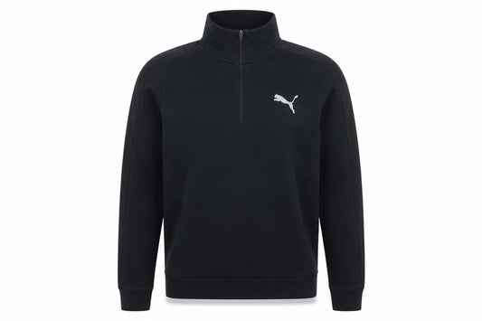 Front view of Puma Men's Black M 1/2 Zip High Neck Sports Sweatshirt