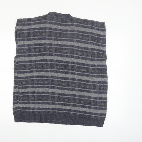 Liberty Sweaters Men's Grey Check Sleeveless Knit Vest M