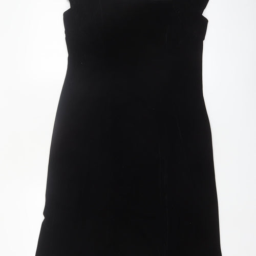 Marks and Spencer Women’s Black Velvet Sheath Dress Size 14