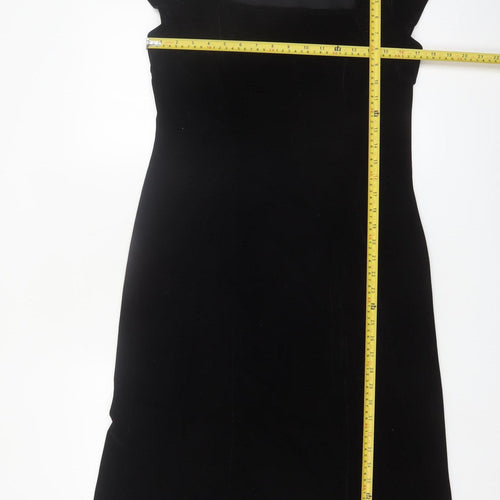 Marks and Spencer Women’s Black Velvet Sheath Dress Size 14