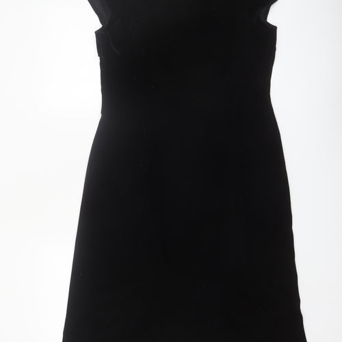 Marks and Spencer Women’s Black Velvet Sheath Dress Size 14