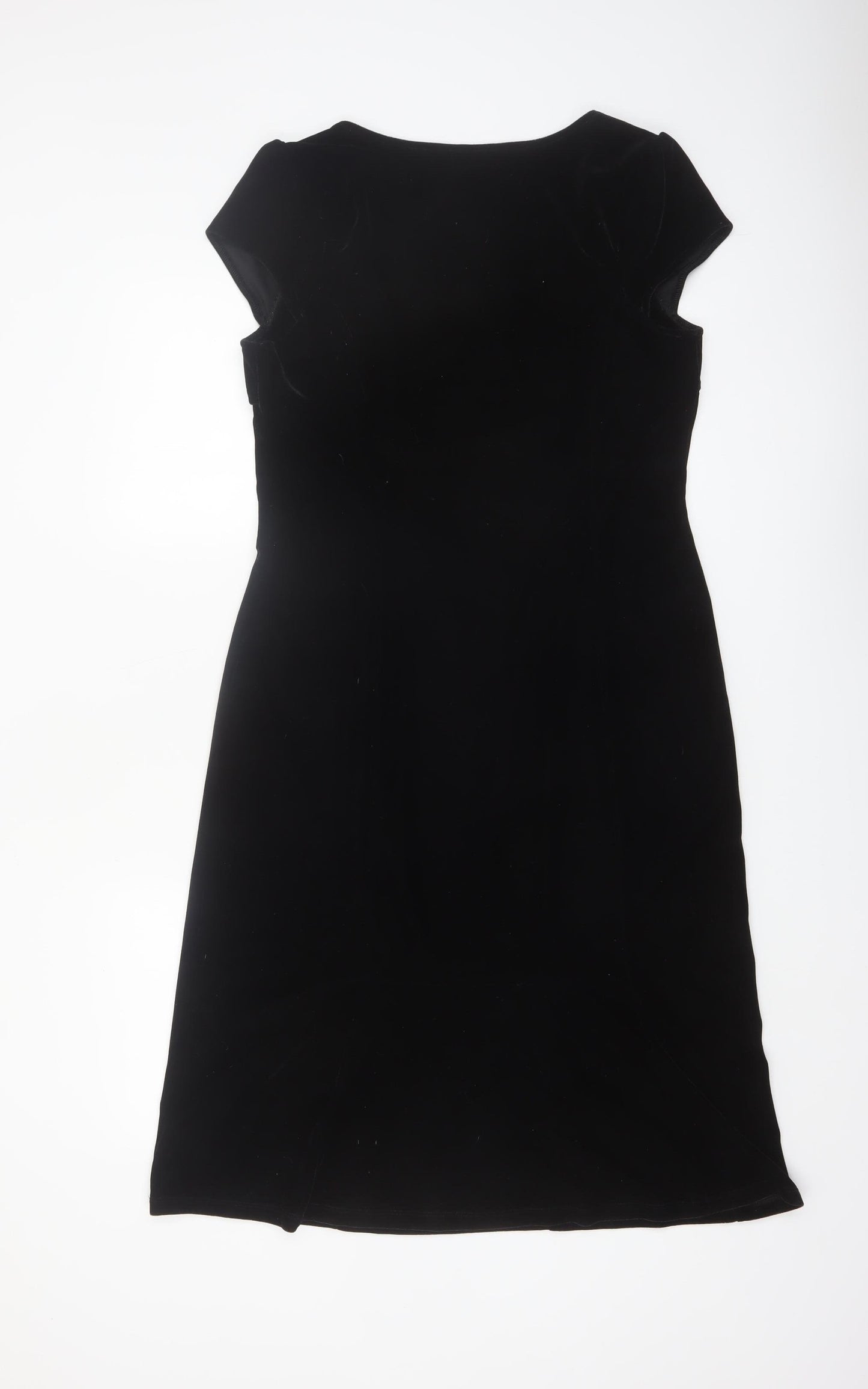 Marks and Spencer Women’s Black Velvet Sheath Dress Size 14