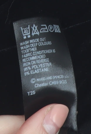 Marks and Spencer Women’s Black Velvet Sheath Dress Size 14