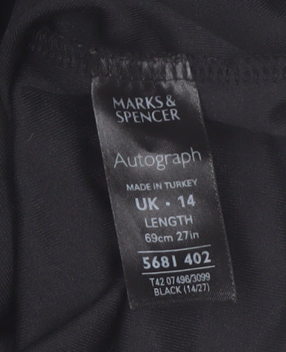 Marks and Spencer Women’s Black Velvet Sheath Dress Size 14