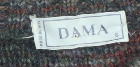 Dama Men's Brown Wool Argyle Knit Cardigan Size L