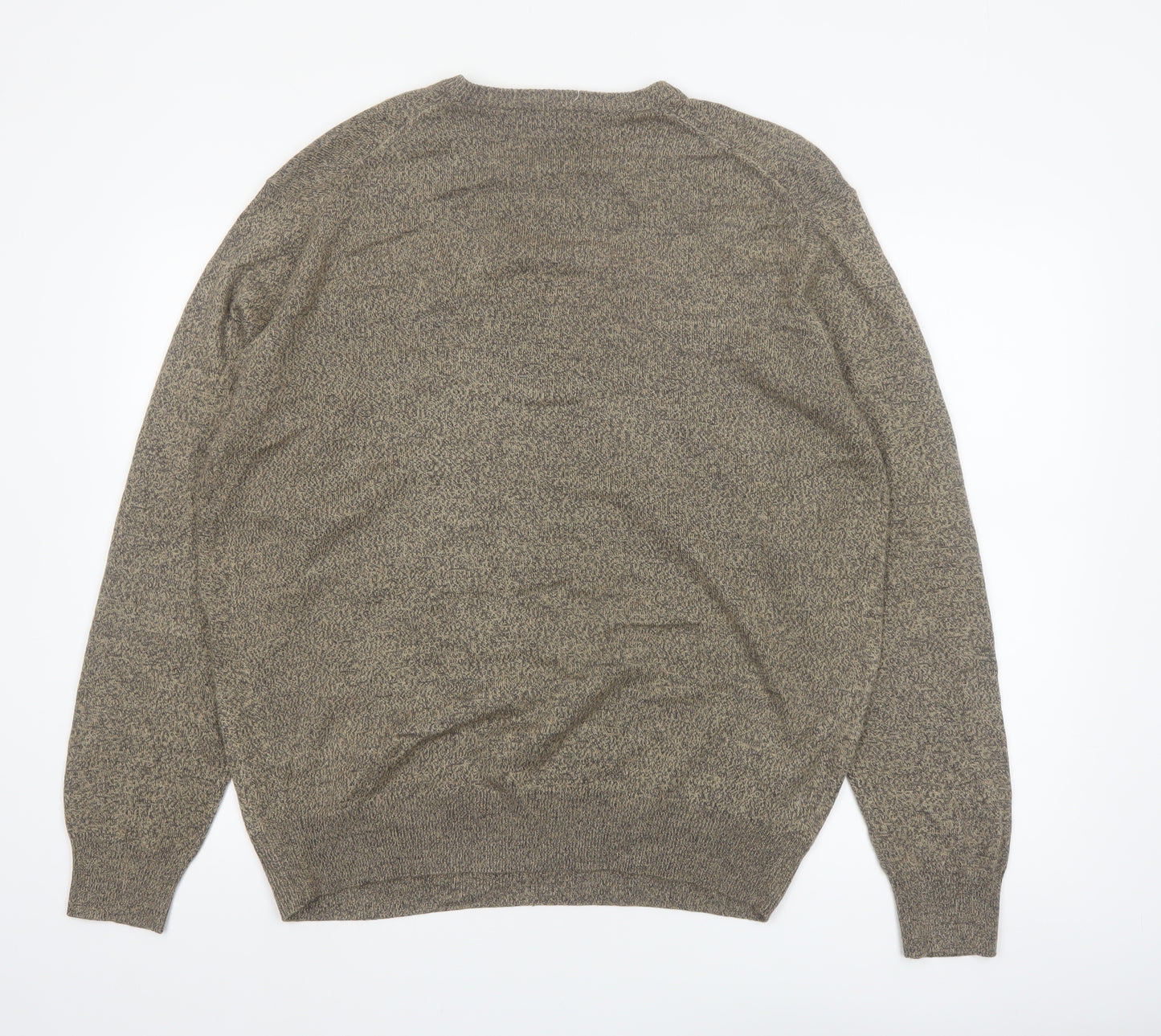 Dockers Men's Beige Argyle Knit Crew Neck Pullover Jumper Size L