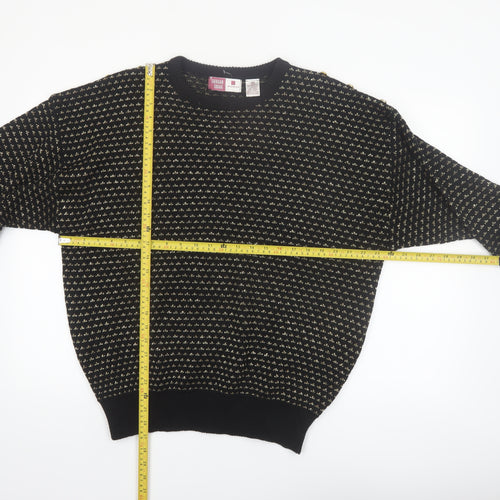 Sheridan Square Women Black Metallic Knit Jumper Size 14 Plus