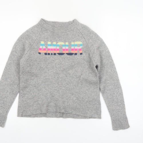 Zadig & Voltaire Women Grey Cashmere Amour Jumper Size S