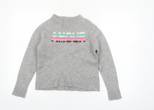 Zadig & Voltaire Women Grey Cashmere Amour Jumper Size S