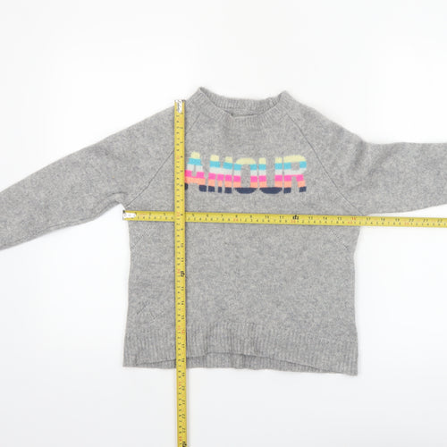 Zadig & Voltaire Women Grey Cashmere Amour Jumper Size S