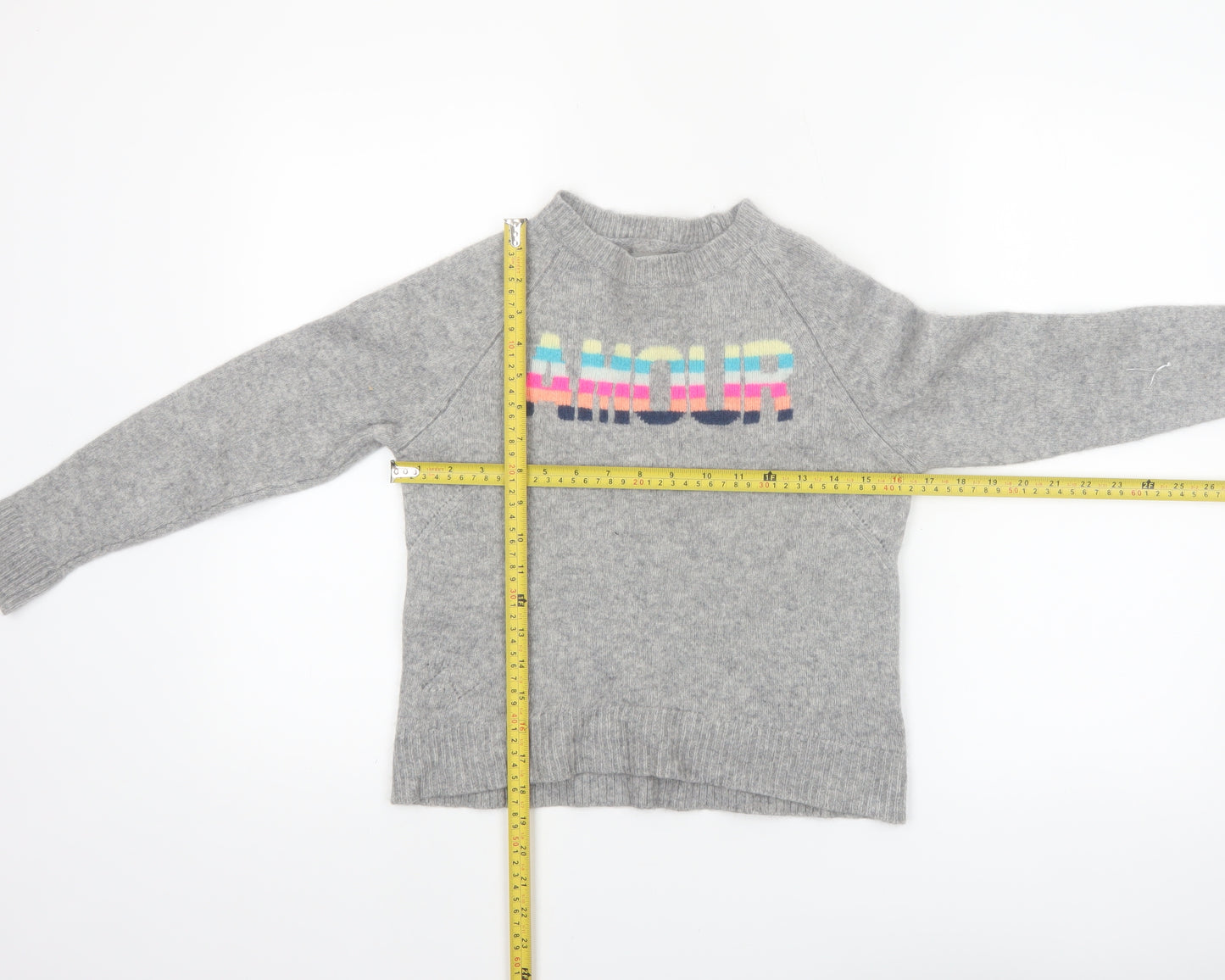 Zadig & Voltaire Women Grey Cashmere Amour Jumper Size S