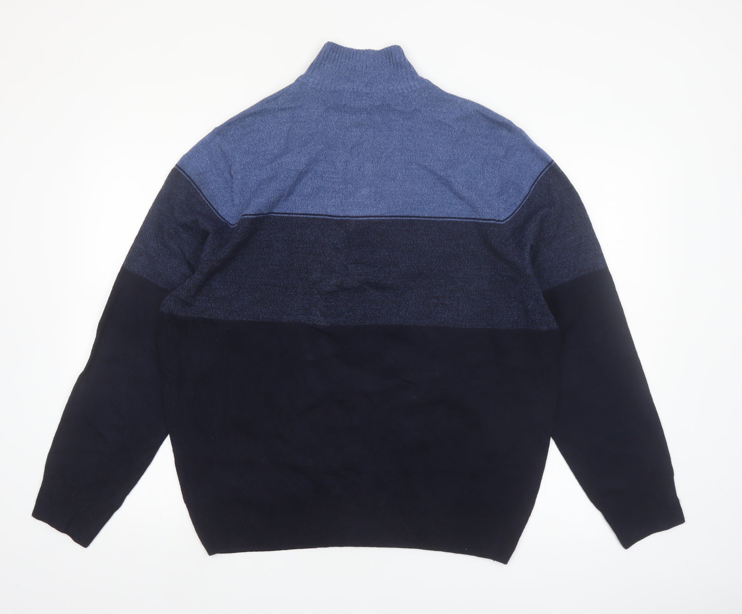 Dockers Men’s Blue 1/2 Zip Acrylic Jumper Size L