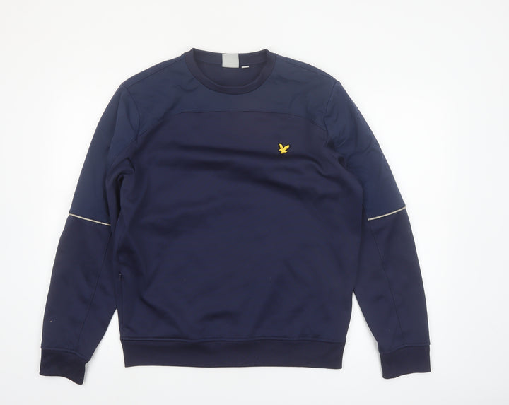 Lyle & Scott Men’s Blue Crew Neck Pullover Sweatshirt M Sports Style