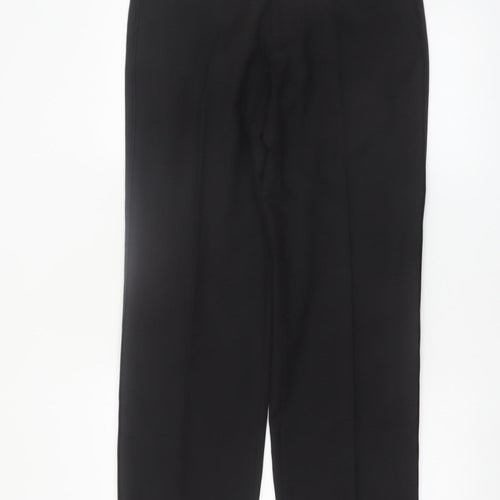 Marks and Spencer Men's Black 32x31 Regular Fit Dress Trousers
