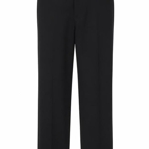 Marks and Spencer Men's Black 32x31 Regular Fit Dress Trousers