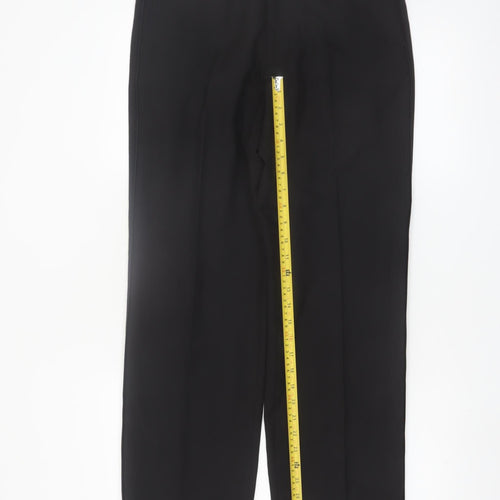 Marks and Spencer Men's Black 32x31 Regular Fit Dress Trousers