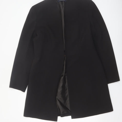 Windsmoor Women Black Size 16 Long Overcoat Classic Style