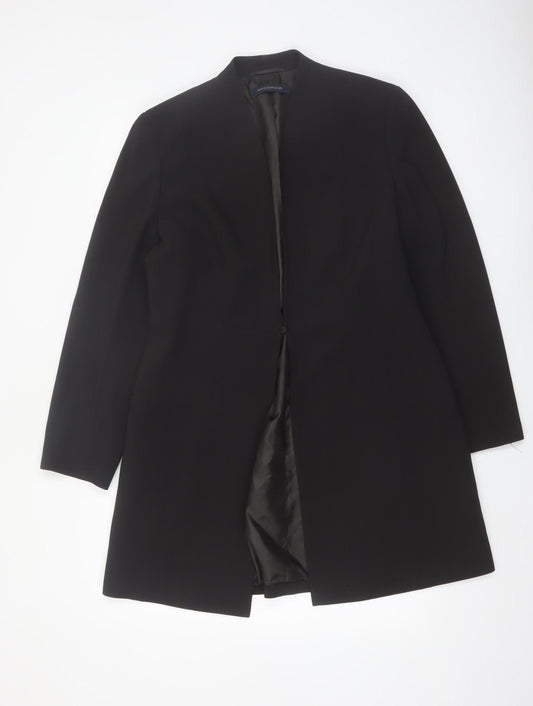 Windsmoor Women Black Size 16 Long Overcoat Classic Style