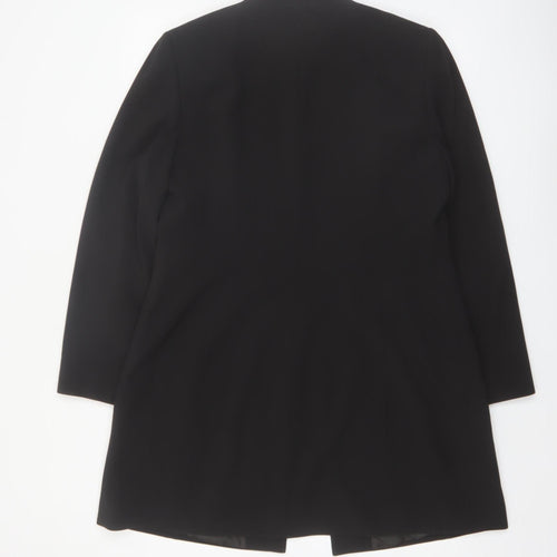Windsmoor Women Black Size 16 Long Overcoat Classic Style