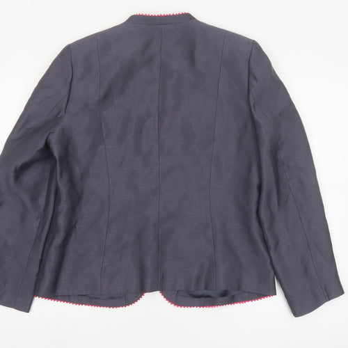 Jacques Vert Women's Grey Blazer UK 14 Formal Tailored Jacket