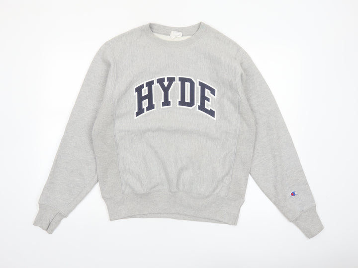 Champion Men's Grey Small Reverse Weave Crew Neck Sweatshirt