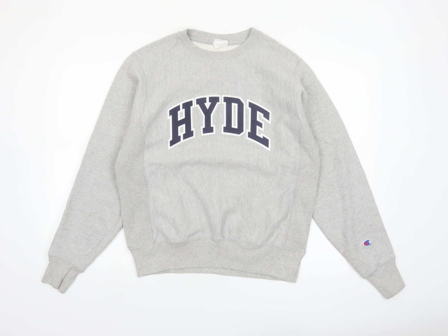 Champion Men's Grey Small Reverse Weave Crew Neck Sweatshirt
