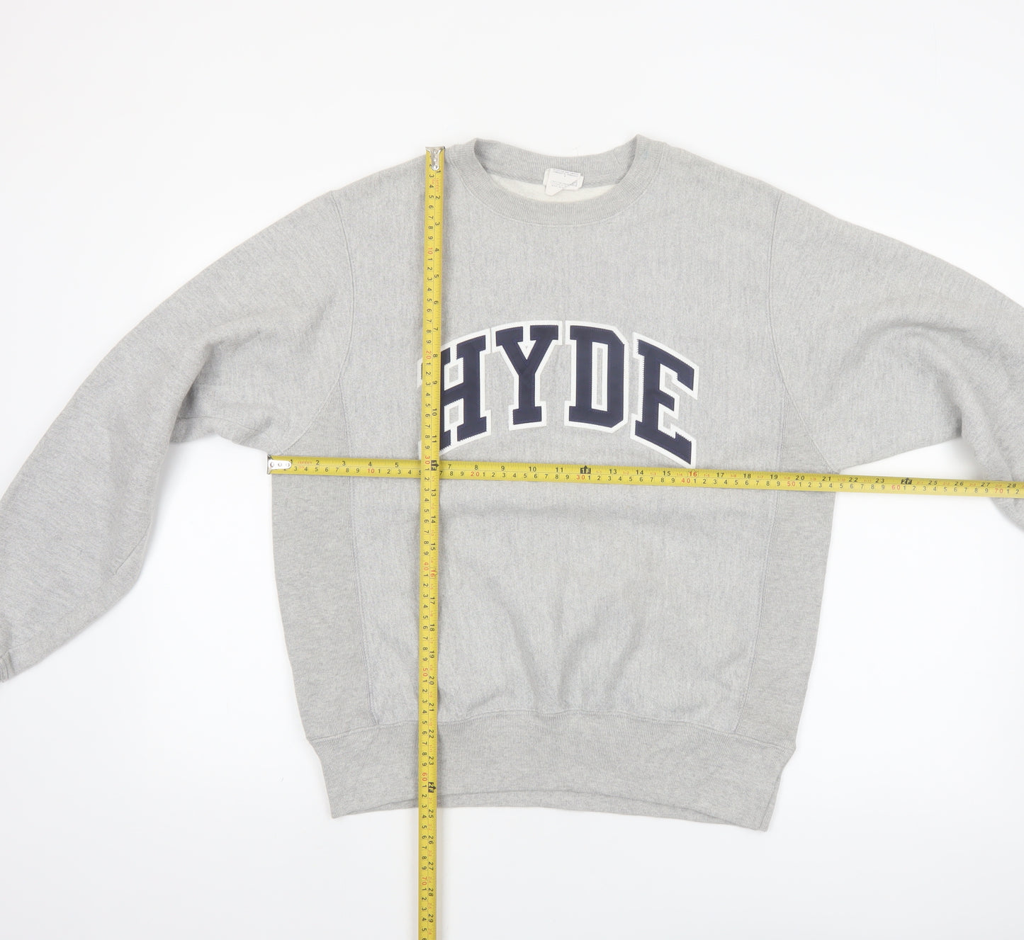 Champion Men's Grey Small Reverse Weave Crew Neck Sweatshirt